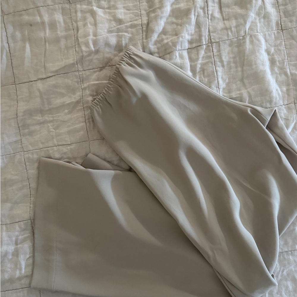 LESET Arielle Beige Wide-Leg Trousers - Picture 3 of 4